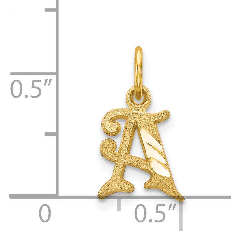 14k Letter A Initial Charm-C565A
