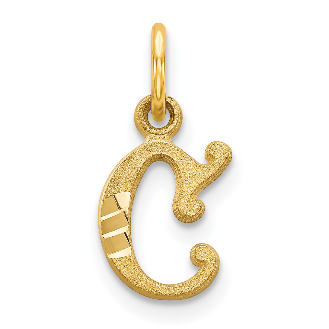 14k Letter C Initial Charm-C565C