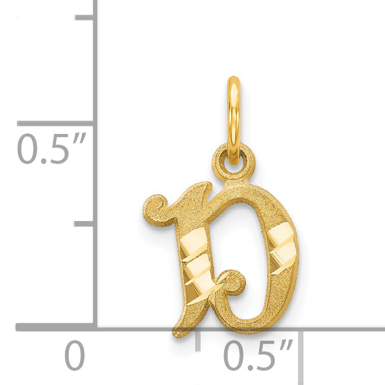 14k Letter D Initial Charm-C565D