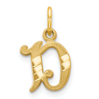 14k Letter D Initial Charm-C565D