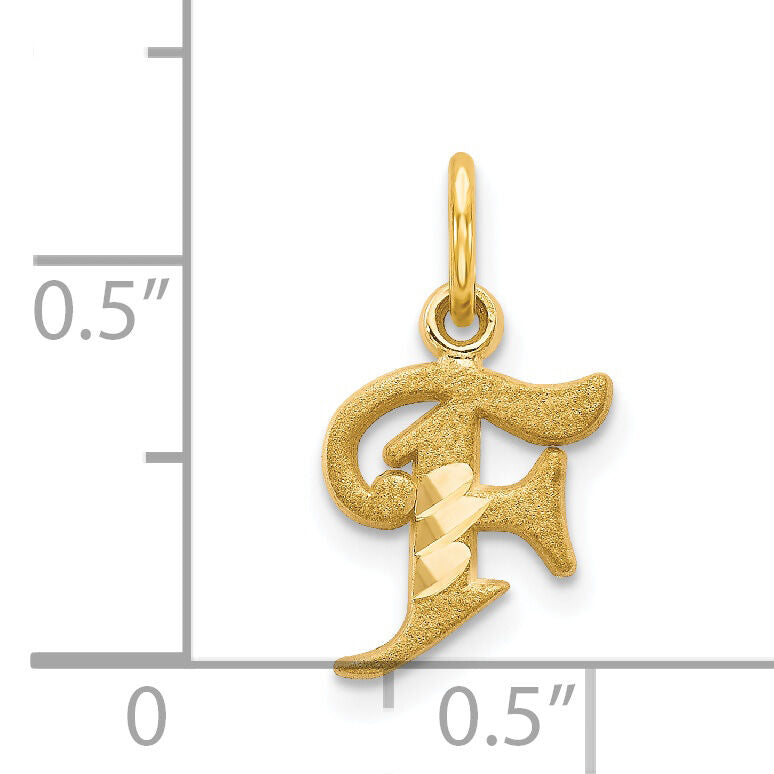 14k Letter F Initial Charm-C565F