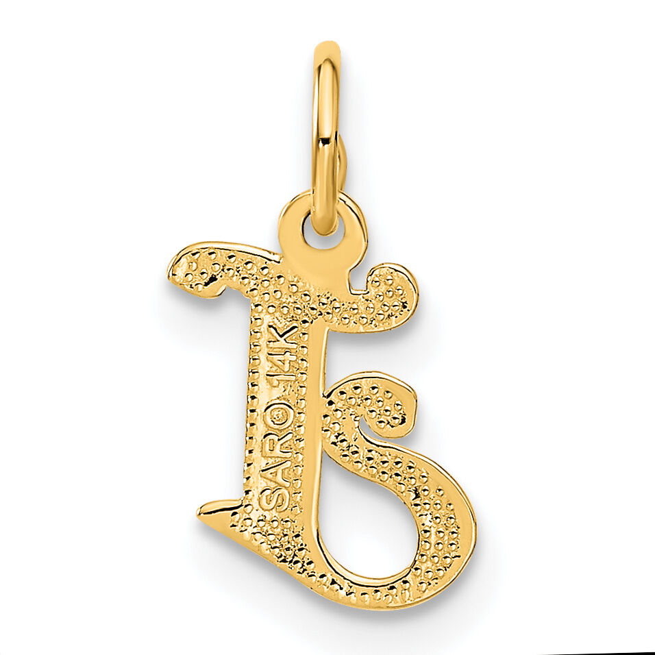 14k Letter J Initial Charm-C565J