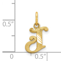 14k Letter J Initial Charm-C565J