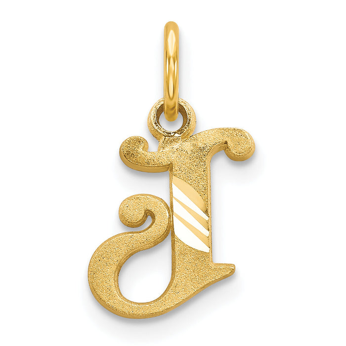 14k Letter J Initial Charm-C565J