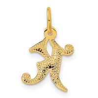 14k Letter K Initial Charm-C565K