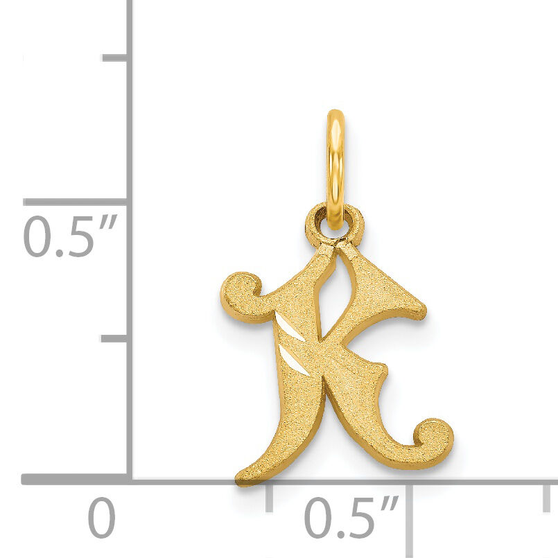 14k Letter K Initial Charm-C565K