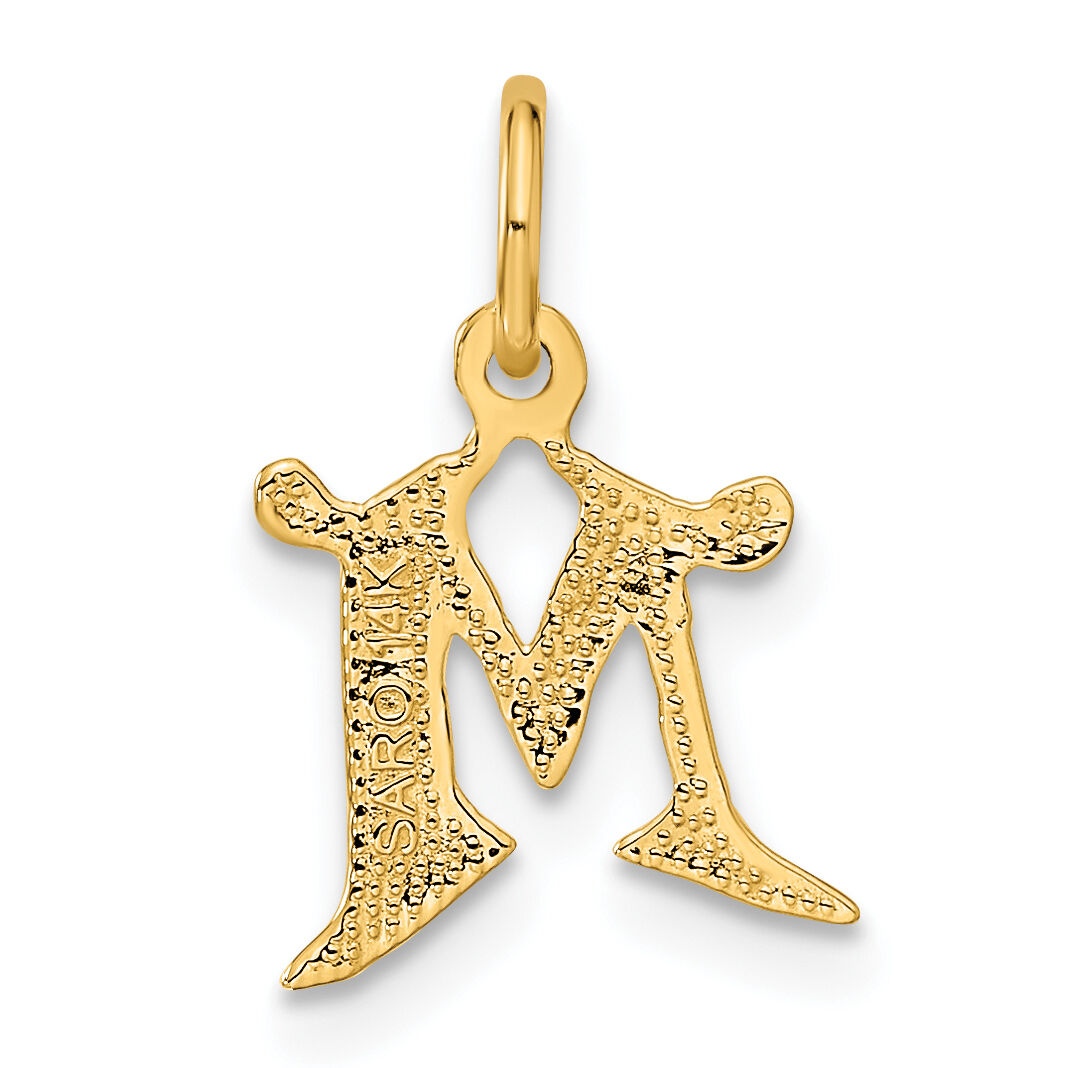 14k Letter M Initial Charm-C565M