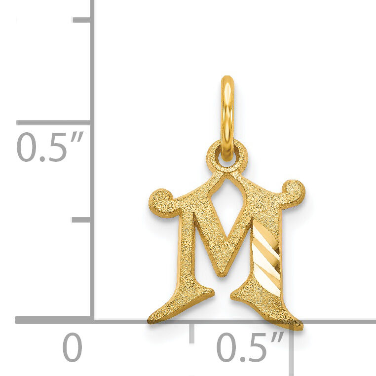 14k Letter M Initial Charm-C565M