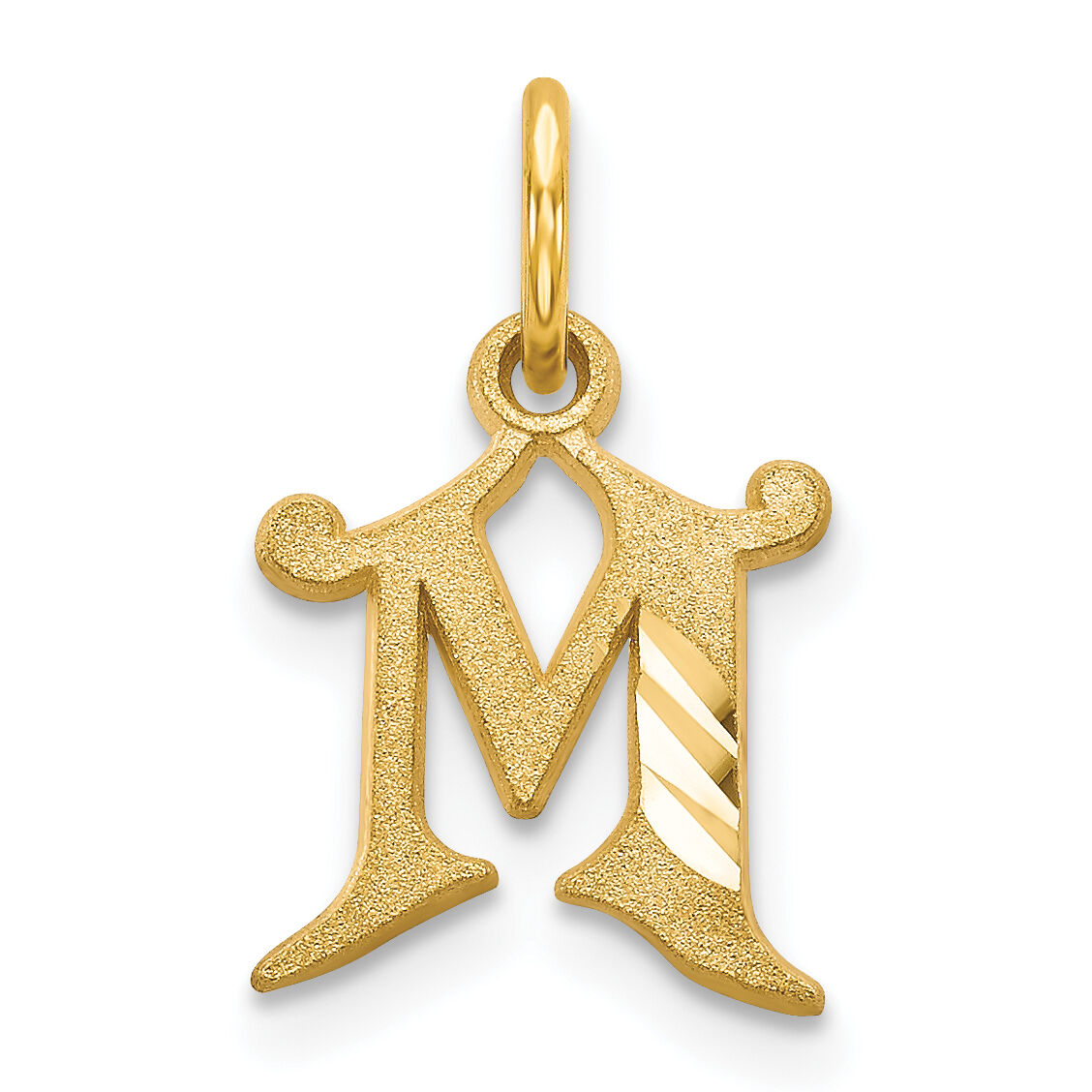 14k Letter M Initial Charm-C565M