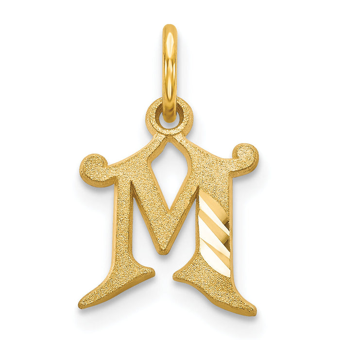 14k Letter M Initial Charm-C565M