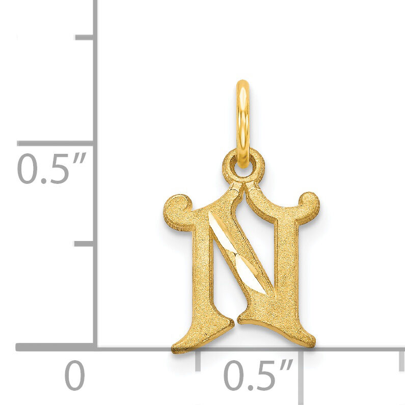 14k Letter N Initial Charm-C565N