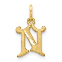 14k Letter N Initial Charm-C565N