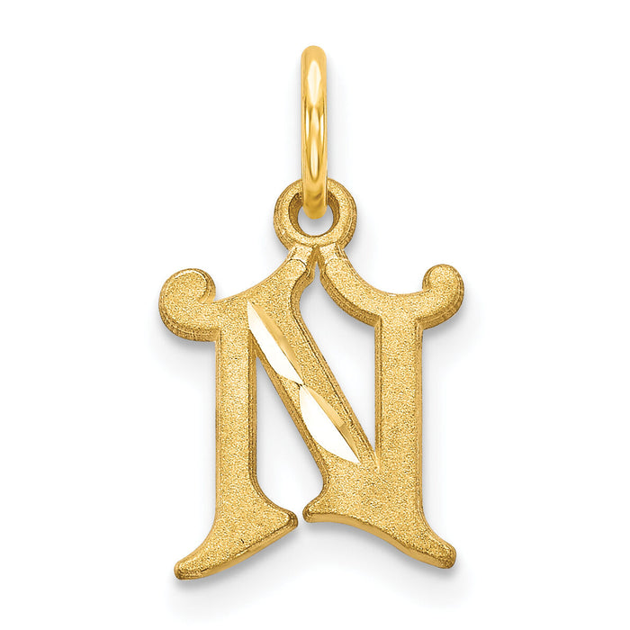 14k Letter N Initial Charm-C565N