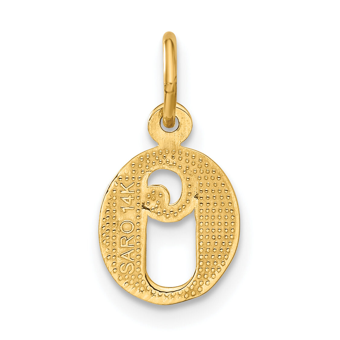14k Letter O Initial Charm-C565O