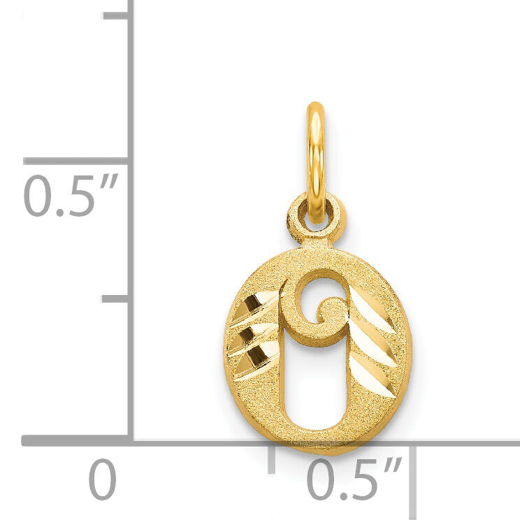 14k Letter O Initial Charm-C565O
