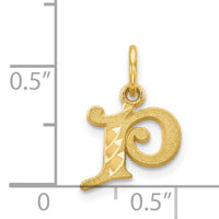 14k Letter P Initial Charm-C565P