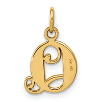 14k Letter Q Initial Charm-C565Q