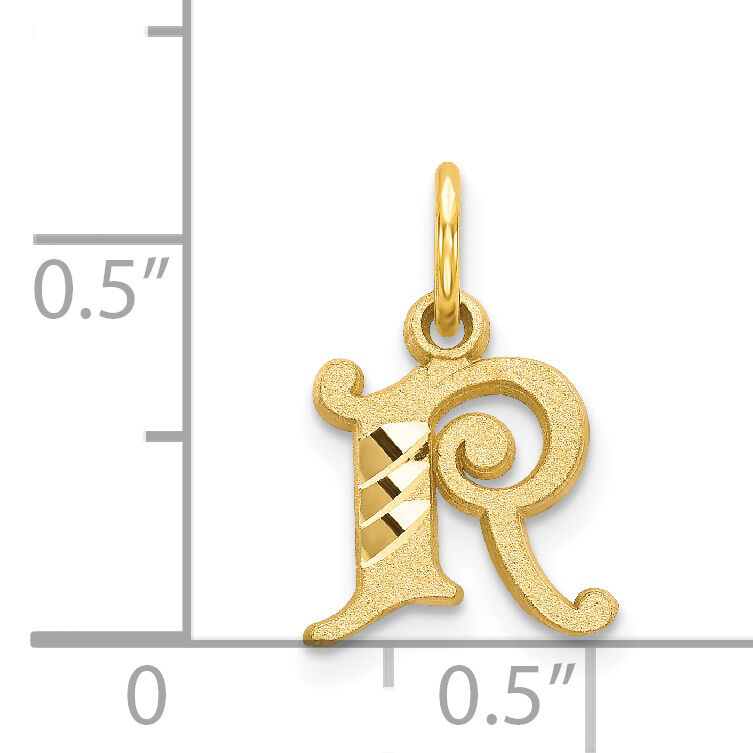 14k Letter R Initial Charm-C565R