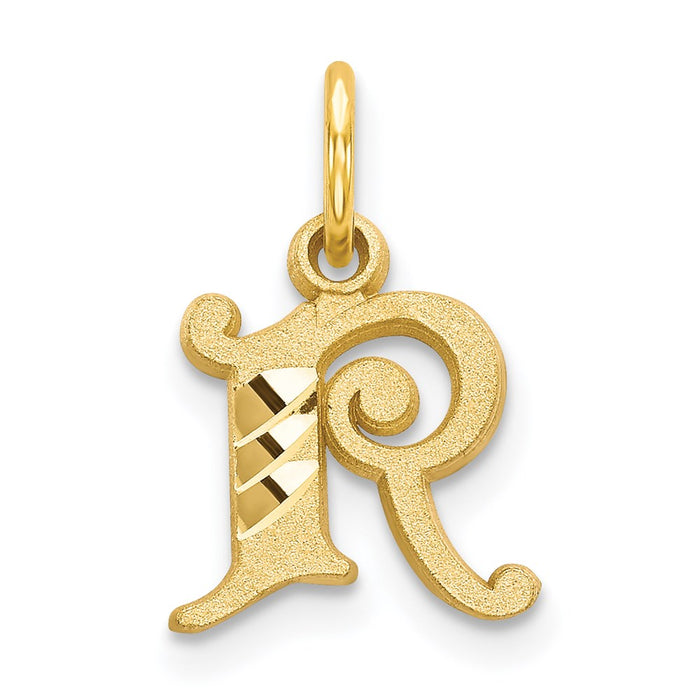 14k Letter R Initial Charm-C565R