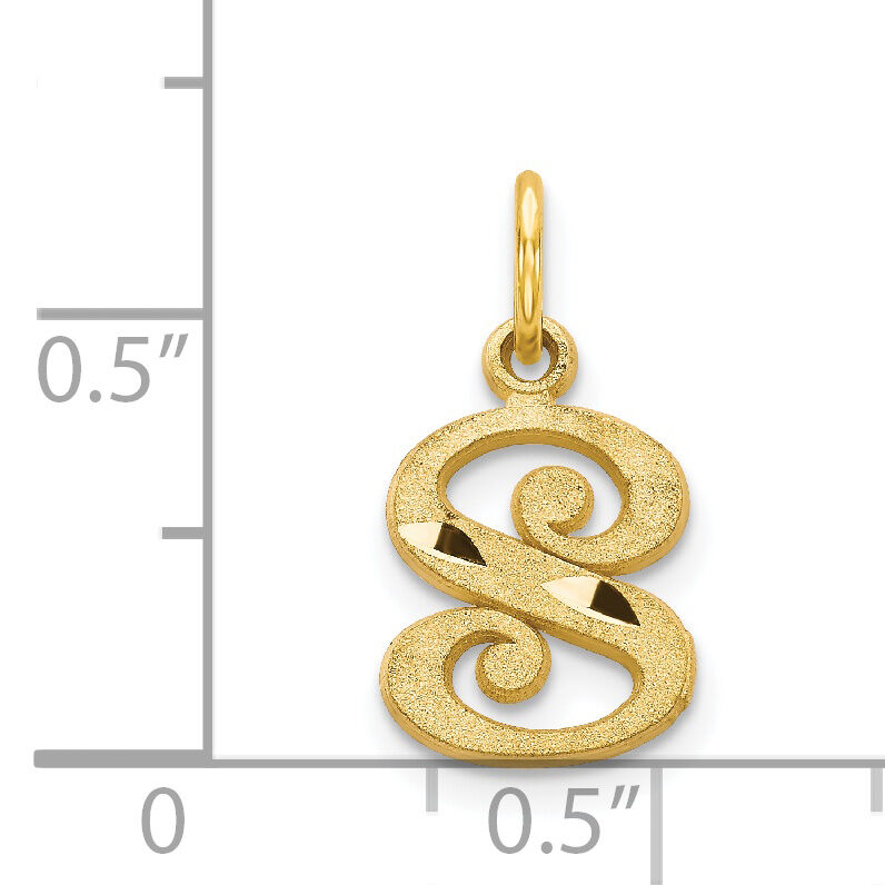 14k Letter S Initial Charm-C565S