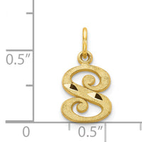 14k Letter S Initial Charm-C565S
