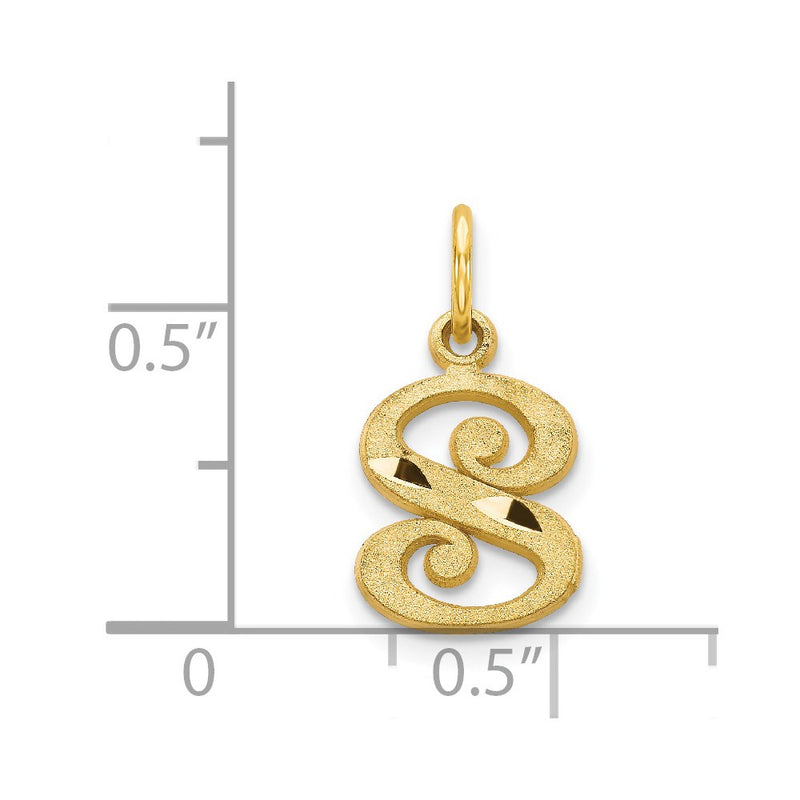 14k Letter S Initial Charm-C565S