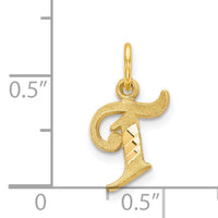 14k Letter T Initial Charm-C565T