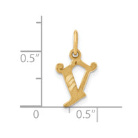 14k Letter V Initial Charm-C565V