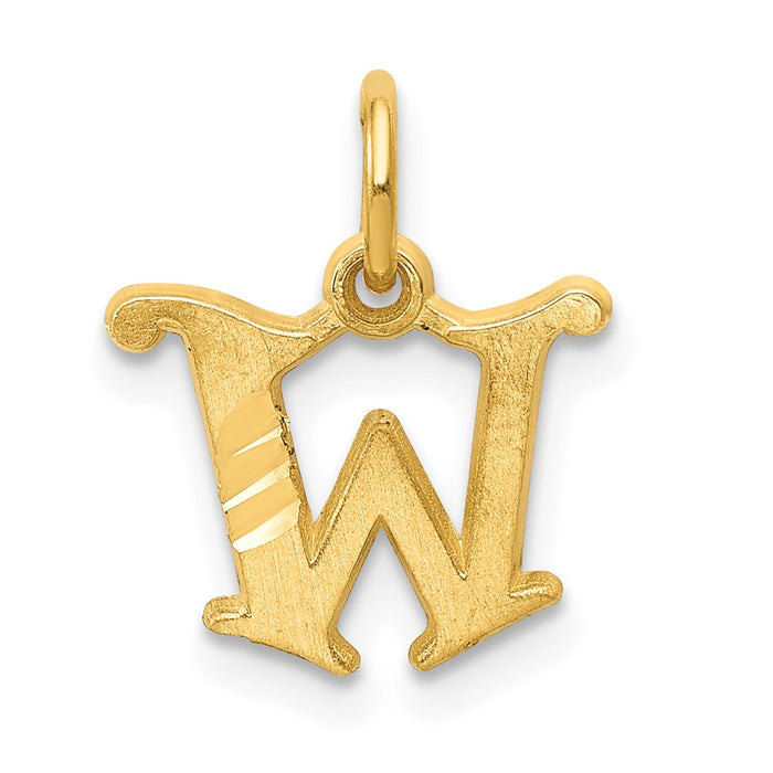 14k Letter W Initial Charm-C565W