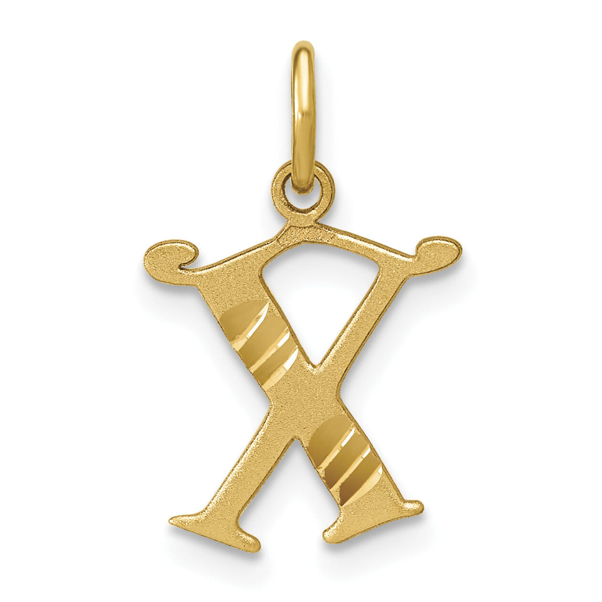 14k Letter X Initial Charm-C565X