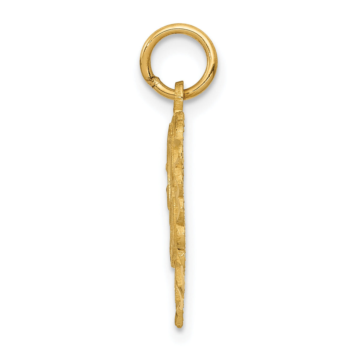 14k Heart Letter A Charm-C568A