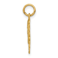 14k Heart Letter A Charm-C568A