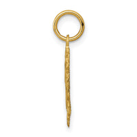 14k Heart Letter F Charm-C568F