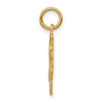 14k Heart Letter H Charm-C568H