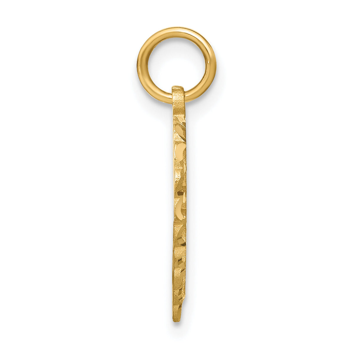 14k Heart Letter I Charm-C568I