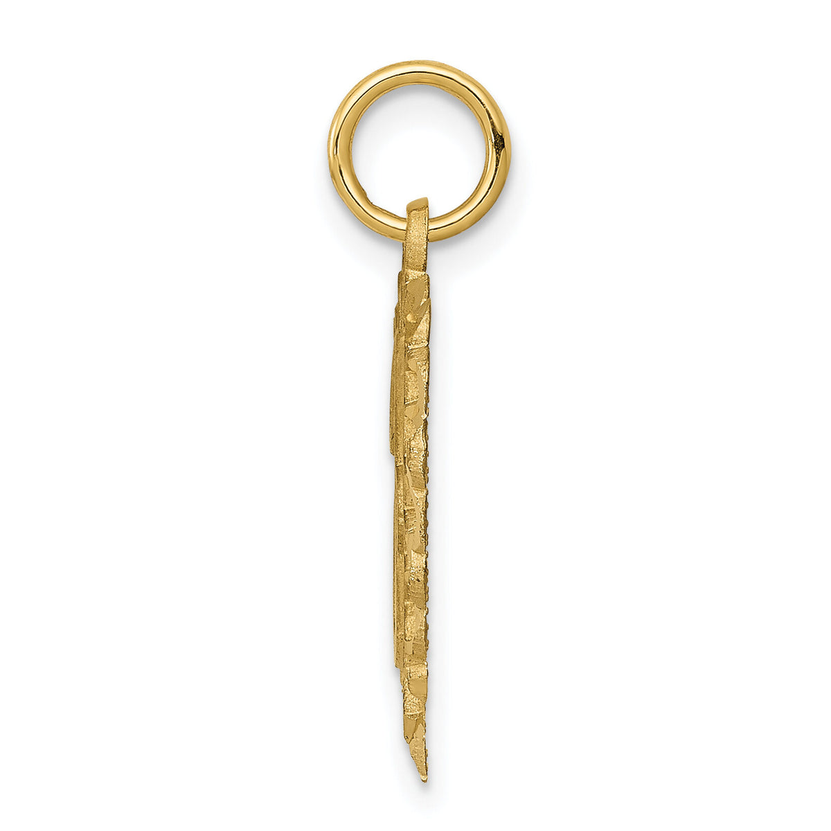 14k Heart Letter J Charm-C568J
