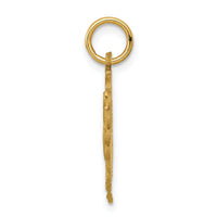 14k Heart Letter K Charm-C568K