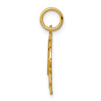 14k Heart Letter M Charm-C568M