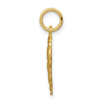 14k Heart Letter N Charm-C568N