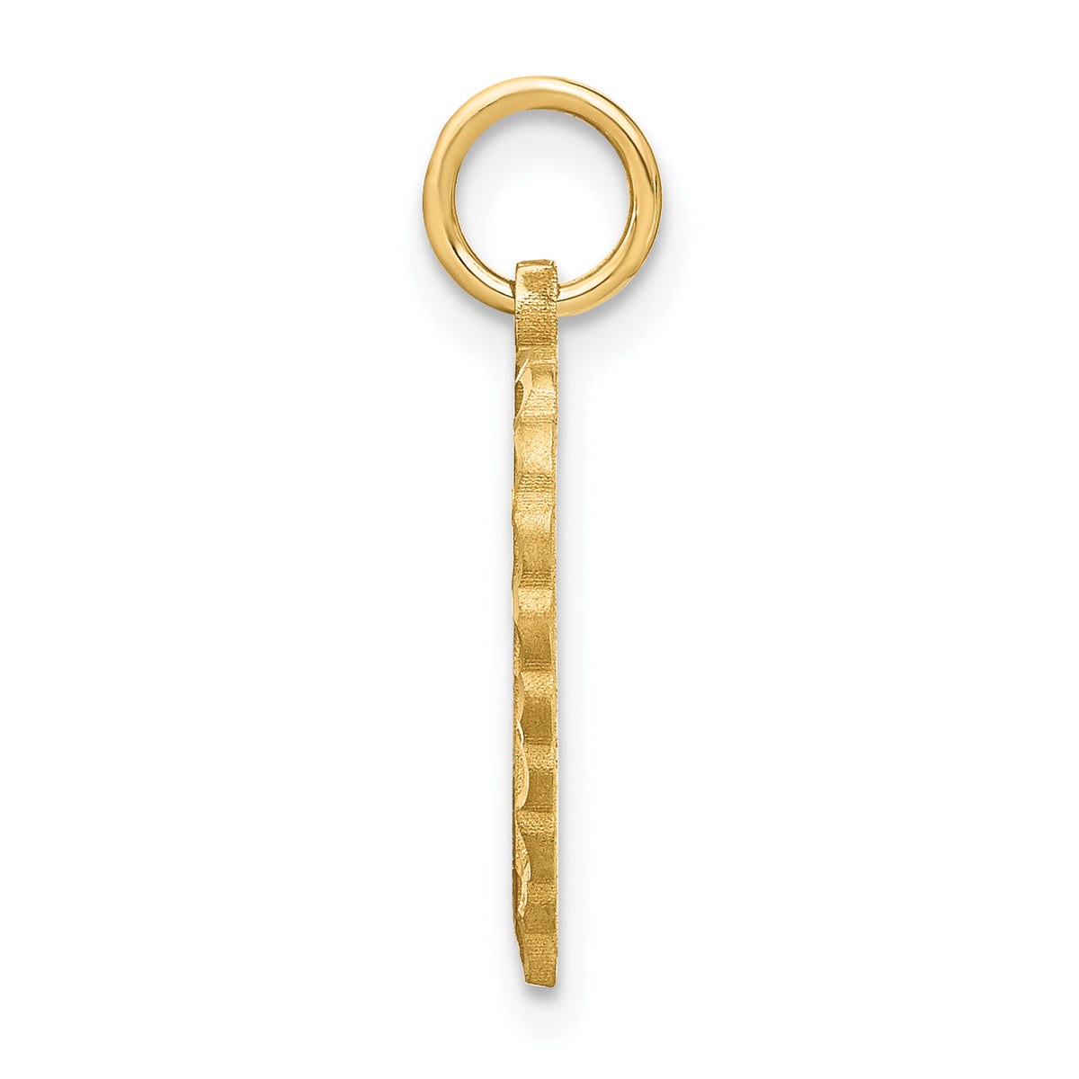 14k Heart Letter O Charm-C568O