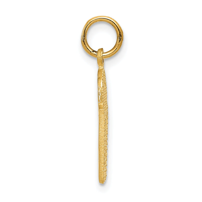 14k Basketball in Net Charm-C580