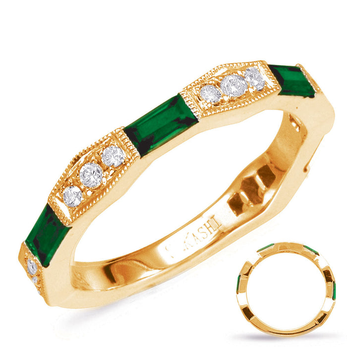 Yellow Gold Tsavorite & Diamond Ring