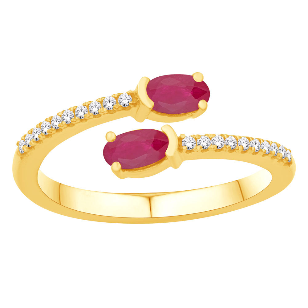 Yellow Gold Ruby & Diamond Ring