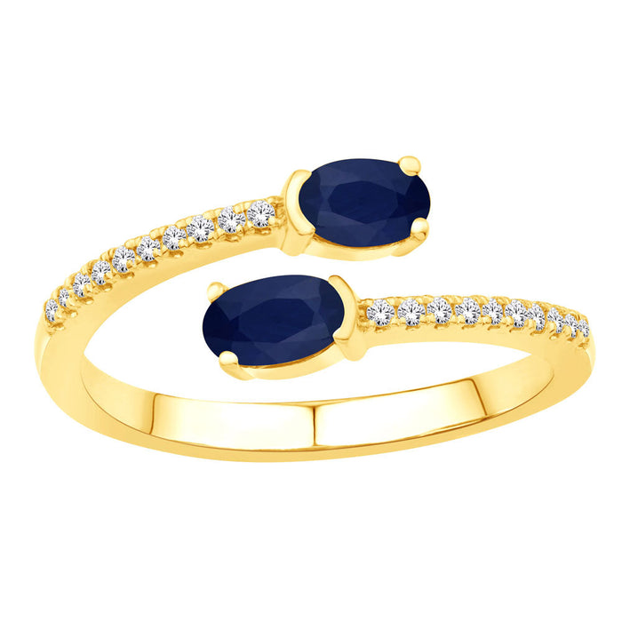 Yellow Gold Sapphire & Diamond Ring