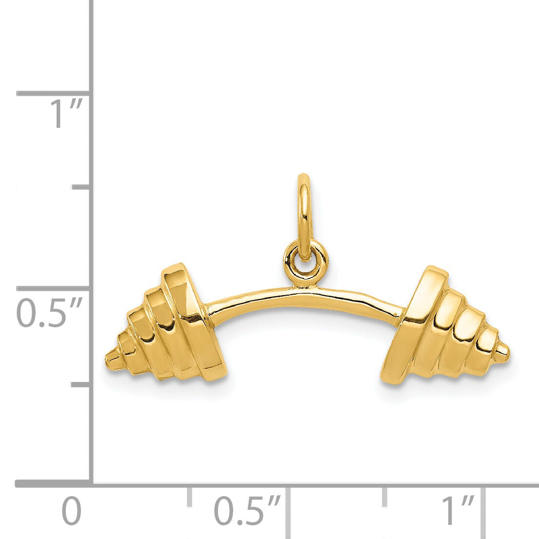14k Barbell Charm-C588