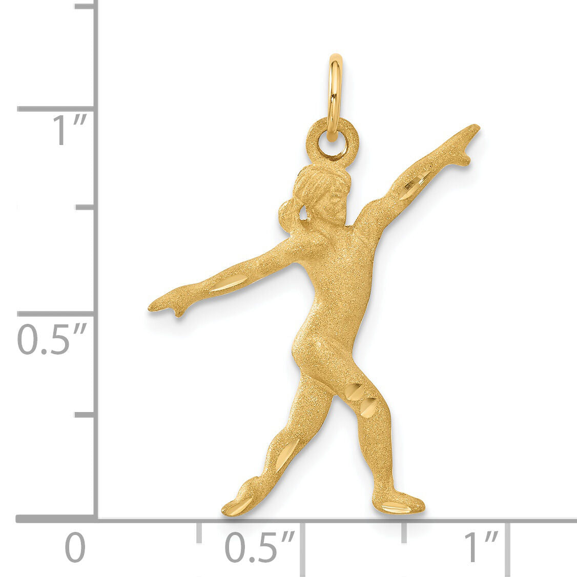 14k Gymnast Charm-C590