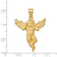 14K Satin Angel Pendant-C7