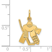 14k Hockey Goalie Charm-C712