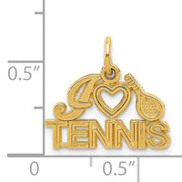 14K I HEART TENNIS Charm-C725