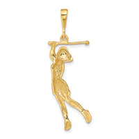14k Female Golfer Pendant-C727